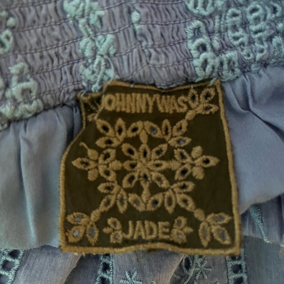 Johnny Was Jade Blue Eyelet Skirt - Picture 8 of 8